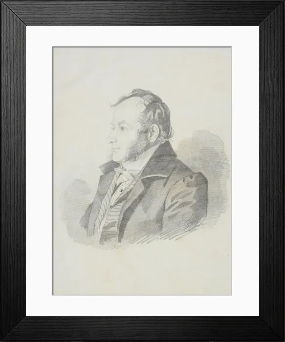 Framed Print : Portrait of E. E. Jungcurt, 1830s. Creator: Hampeln, Carl, von (1794-after 1880) Framed Print : Portrait of E. E. Jungcurt, 1830s. Creator: Hampeln, Carl, von (1794-after 1880)