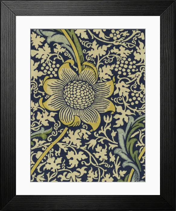 Framed Print : Decorative fabric, 1876. Creator: Morris, William, Morris Tapestry Works (1834-1896) Framed Print : Decorative fabric, 1876. Creator: Morris, William, Morris Tapestry Works (1834-1896)