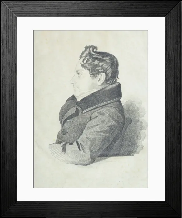Framed Print : Portrait of Nikolay Adrianovich Divov (1792-1878), 1830s. Creator: Hampeln, Carl Framed Print : Portrait of Nikolay Adrianovich Divov (1792-1878), 1830s. Creator: Hampeln, Carl