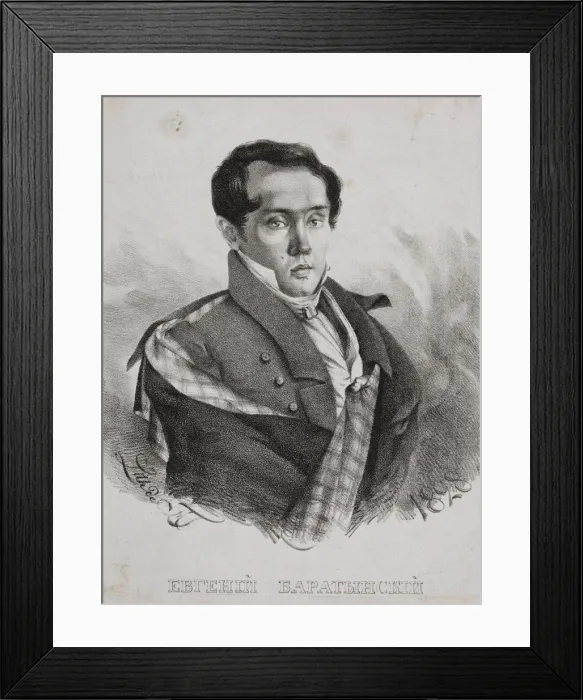 Framed Print : Portrait of the poet Yevgeny Abramovich Baratynsky (1800-1844), 1828. Creator: Hampeln Framed Print : Portrait of the poet Yevgeny Abramovich Baratynsky (1800-1844), 1828. Creator: Hampeln