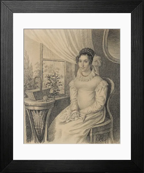 Framed Print : Portrait of Varvara Alexandrovna Korsakova, Early 1820s. Creator: Hampeln, Carl Framed Print : Portrait of Varvara Alexandrovna Korsakova, Early 1820s. Creator: Hampeln, Carl