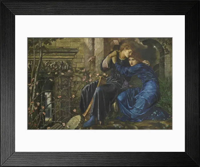 Framed Print : Love among the Ruins, 1870-1873. Creator: Burne-Jones, Sir Edward Coley (1833-1898) Framed Print : Love among the Ruins, 1870-1873. Creator: Burne-Jones, Sir Edward Coley (1833-1898)