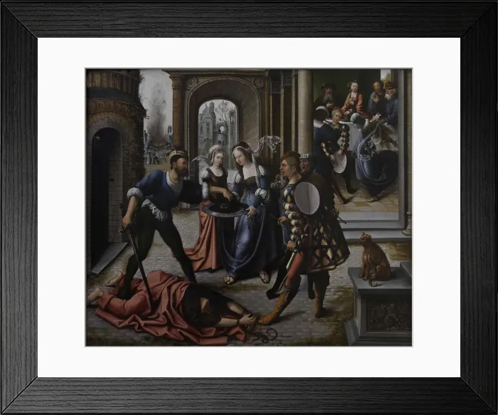 Framed Print : The Martyrdom of Saint John the Baptist, ca 1514. Creator: Orley, Bernaert, van (1488-1541) Framed Print : The Martyrdom of Saint John the Baptist, ca 1514. Creator: Orley, Bernaert, van (1488-1541)