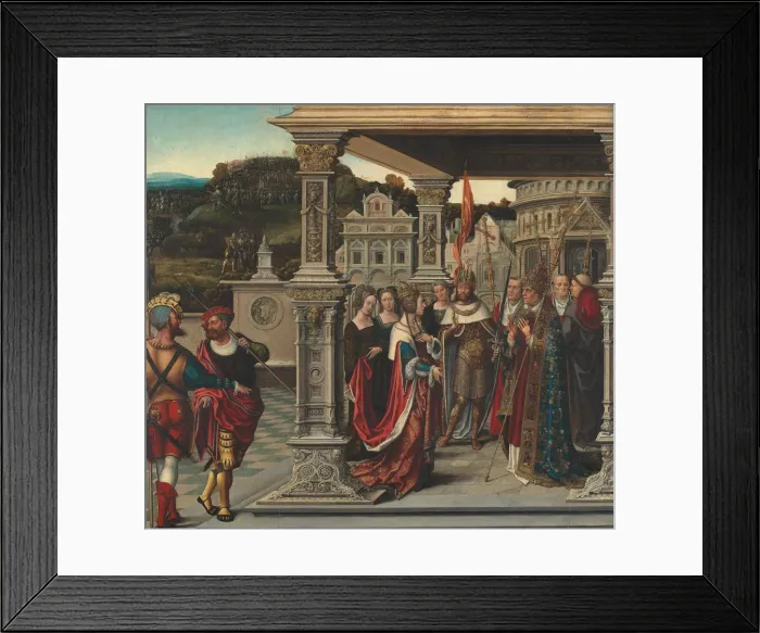 Framed Print : Saint Helena before the Pope in Rome, ca 1510-1520. Creator: Orley, Bernaert, van (1488-1541) Framed Print : Saint Helena before the Pope in Rome, ca 1510-1520. Creator: Orley, Bernaert, van (1488-1541)