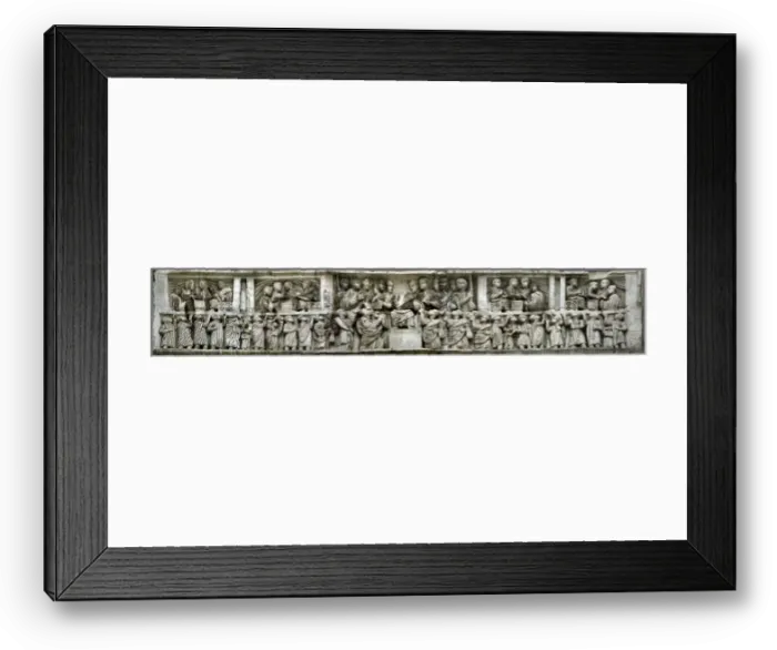 Framed Print : Constantine distributing money to the people (Liberalitas). Detail of the Arch of Constantine Framed Print : Constantine distributing money to the people (Liberalitas). Detail of the Arch of Constantine