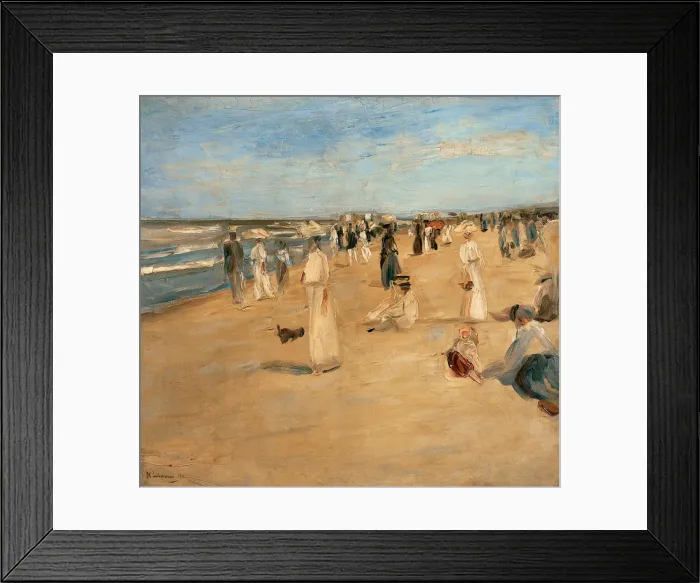 Framed Print : Beach at Noordwijk, 1911. Creator: Liebermann, Max (1847-1935) Framed Print : Beach at Noordwijk, 1911. Creator: Liebermann, Max (1847-1935)