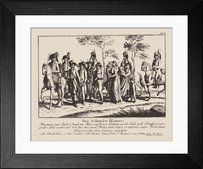 Framed Print : The arrest of Schinderhannes, 1802. Creator: Anonymous Framed Print : The arrest of Schinderhannes, 1802. Creator: Anonymous