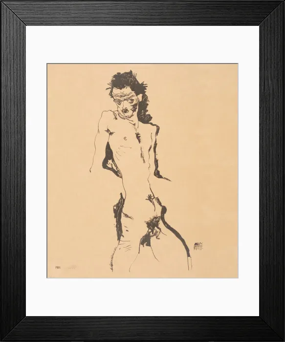 Framed Print : Male Nude (Self-Portrait), 1912. Creator: Schiele, Egon (1890-1918) Framed Print : Male Nude (Self-Portrait), 1912. Creator: Schiele, Egon (1890-1918)