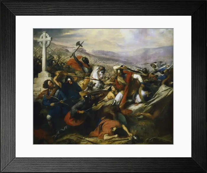 Framed Print : Charles Martel in the Battle of Tours, 1837. Creator: Steuben, Charles de (1788-1856) Framed Print : Charles Martel in the Battle of Tours, 1837. Creator: Steuben, Charles de (1788-1856)