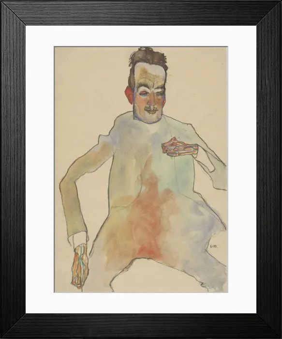 Framed Print : Cellist, 1910. Creator: Schiele, Egon (1890-1918) Framed Print : Cellist, 1910. Creator: Schiele, Egon (1890-1918)