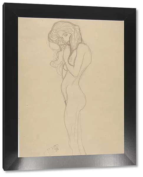 Standing Female Nude (Study for The Beethoven Frieze), 1901. Creator: Klimt, Gustav (1862-1918)