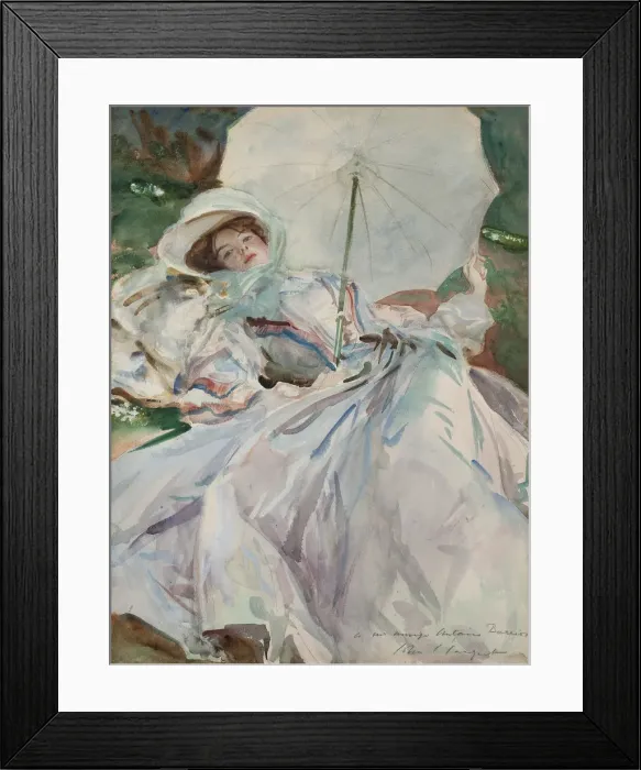 Framed Print : The Lady with the Umbrella, 1911. Creator: Sargent, John Singer (1856-1925) Framed Print : The Lady with the Umbrella, 1911. Creator: Sargent, John Singer (1856-1925)
