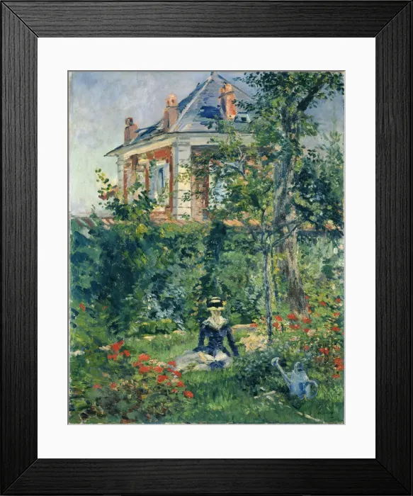 Framed Print : Un Coin du jardin de Bellevue, 1880. Creator: Manet, Edouard (1832-1883) Framed Print : Un Coin du jardin de Bellevue, 1880. Creator: Manet, Edouard (1832-1883)