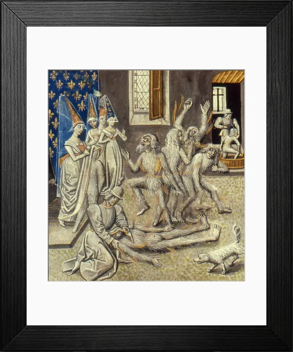 Framed Print : Bal des Ardents (Miniature from the Grandes Chroniques de France by Jean Froissart), 15th century Framed Print : Bal des Ardents (Miniature from the Grandes Chroniques de France by Jean Froissart), 15th century