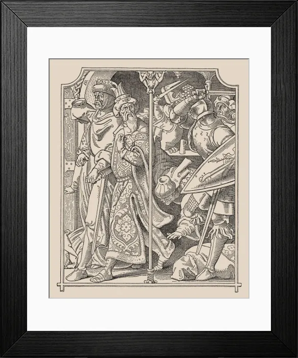 Framed Print : Die Nibelungen. Etzel and Kriemhild, 1840-1841. Creator: Rethel, Alfred (1816-1859) Framed Print : Die Nibelungen. Etzel and Kriemhild, 1840-1841. Creator: Rethel, Alfred (1816-1859)