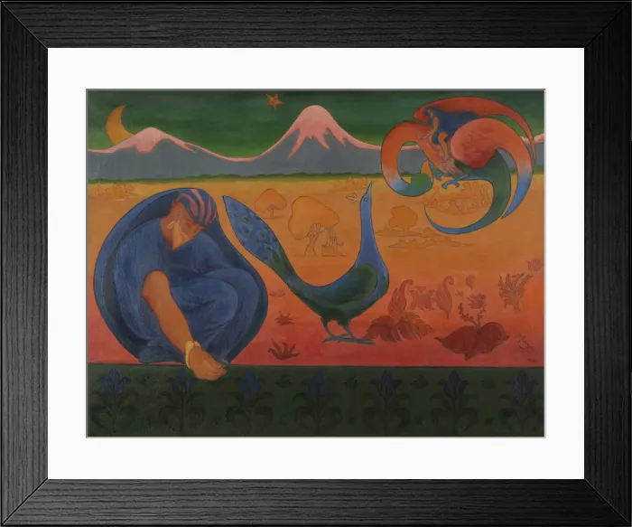Framed Print : Le Paysage nabique, 1890. Creator: Ranson, Paul Elie (1864-1909) Framed Print : Le Paysage nabique, 1890. Creator: Ranson, Paul Elie (1864-1909)