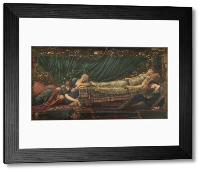 Framed Print : The Legend of Briar Rose: The Sleeping Beauty, 1885-1890. Creator: Burne-Jones, Sir Edward Coley Framed Print : The Legend of Briar Rose: The Sleeping Beauty, 1885-1890. Creator: Burne-Jones, Sir Edward Coley