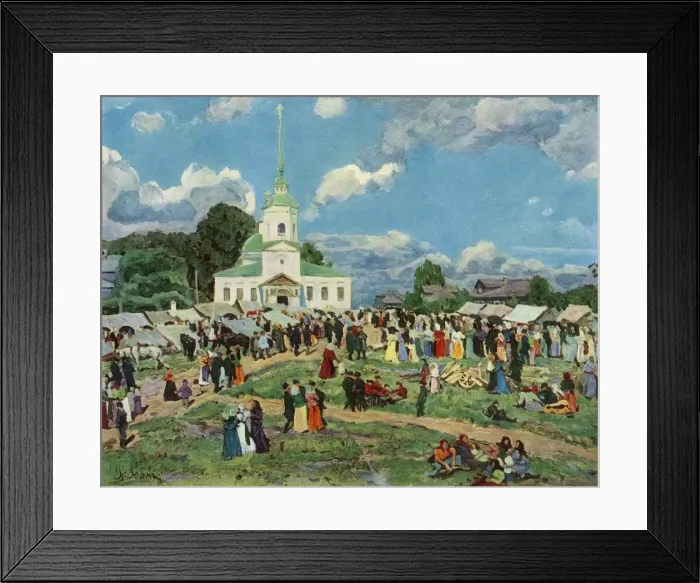 Framed Print : A Village Holiday, 1910, (1965). Creator: Konstantin Yuon Framed Print : A Village Holiday, 1910, (1965). Creator: Konstantin Yuon