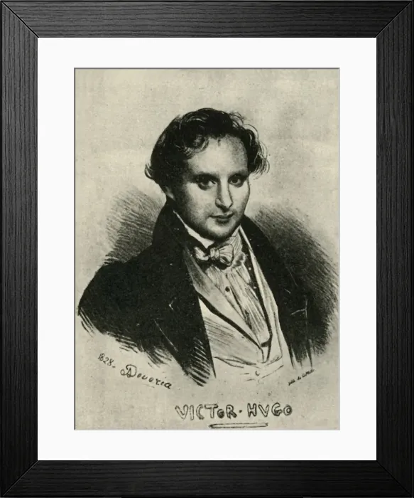 Framed Print : Victor Hugo, 1828, (1902). Creator: Unknown Framed Print : Victor Hugo, 1828, (1902). Creator: Unknown
