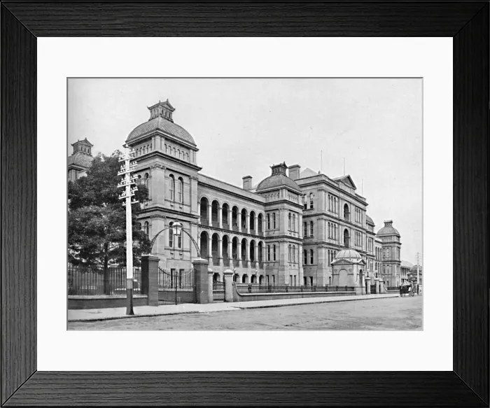 Framed Print : Sydney Hospital, Macquarie Street, c1900. Creator: Unknown Framed Print : Sydney Hospital, Macquarie Street, c1900. Creator: Unknown