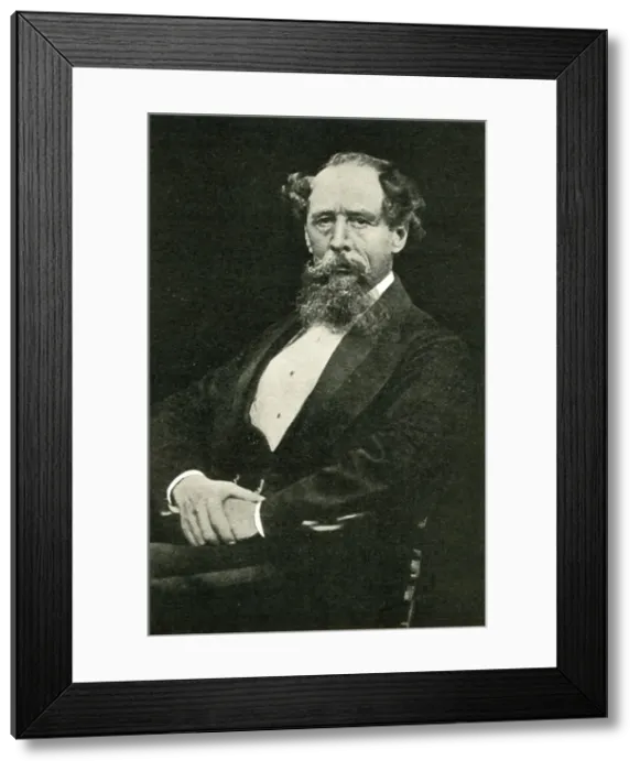 Framed Print : Charles Dickens, 1850s, (1902). Creator: Unknown Framed Print : Charles Dickens, 1850s, (1902). Creator: Unknown