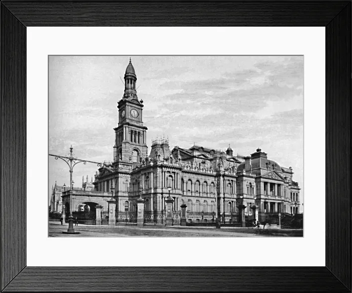 Framed Print : Town Hall, Sydney, c1900. Creator: Unknown Framed Print : Town Hall, Sydney, c1900. Creator: Unknown