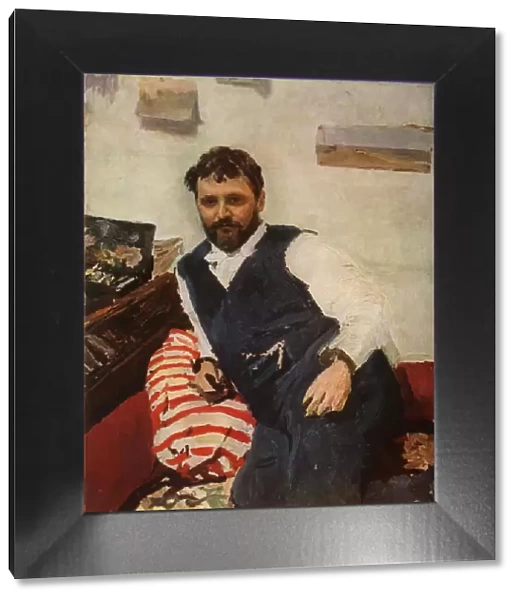 Portrait of the Painter Constantin Alexandreyevich Korovin, 1891, (1965). Creator: Valentin Serov