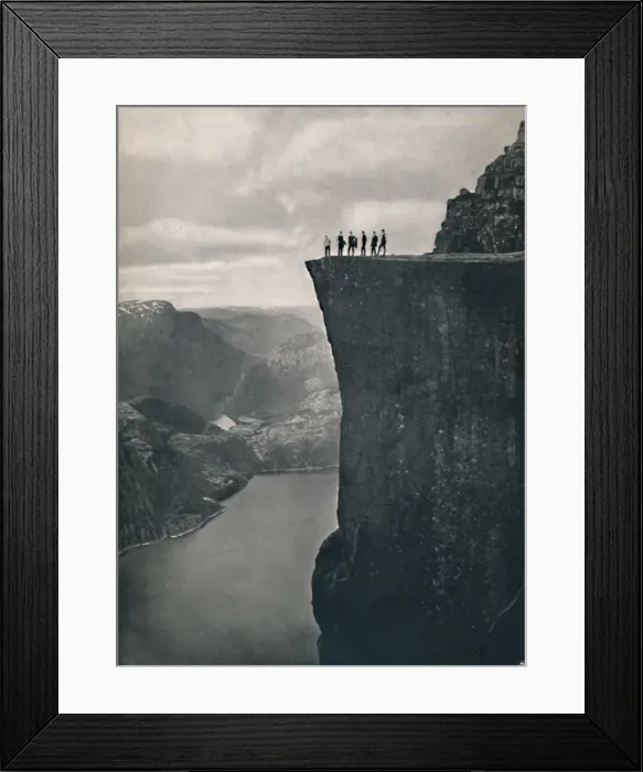 Framed Print : The Pulpit in Lysefjord, 1914. Creator: Unknown Framed Print : The Pulpit in Lysefjord, 1914. Creator: Unknown