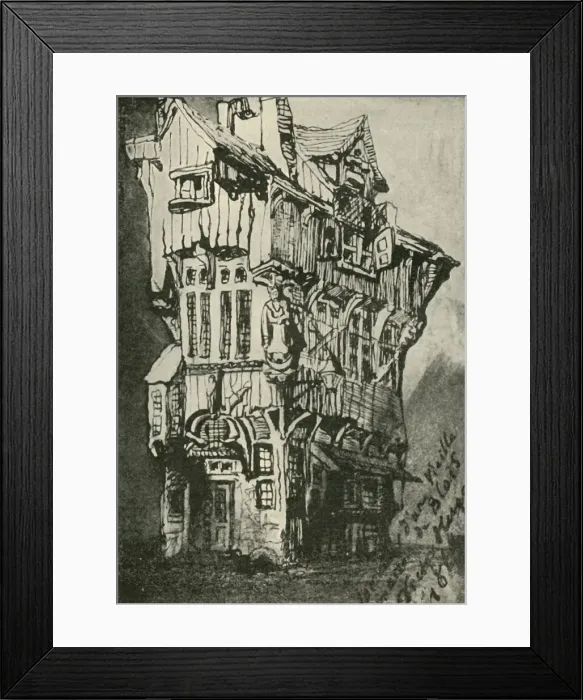 Framed Print : The Old House at Blois, 19th century, (1902) Creator: Unknown Framed Print : The Old House at Blois, 19th century, (1902) Creator: Unknown
