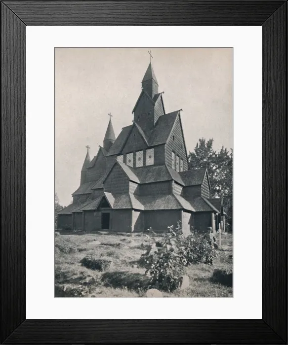 Framed Print : Hitterdal Timber Church, 1914. Creator: Unknown Framed Print : Hitterdal Timber Church, 1914. Creator: Unknown