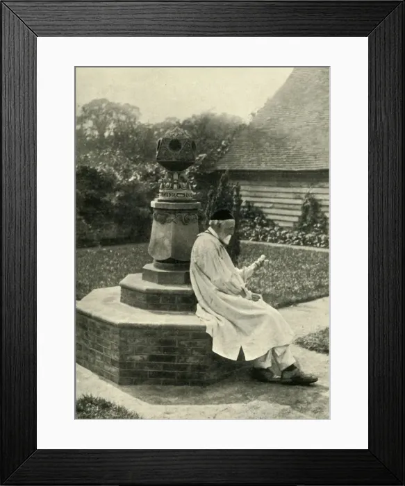 Framed Print : Sundial in the Garden at Limnerslease, and... G. F. Watts, Esq. R.A. c1890s, (1902) Framed Print : Sundial in the Garden at Limnerslease, and... G. F. Watts, Esq. R.A. c1890s, (1902)