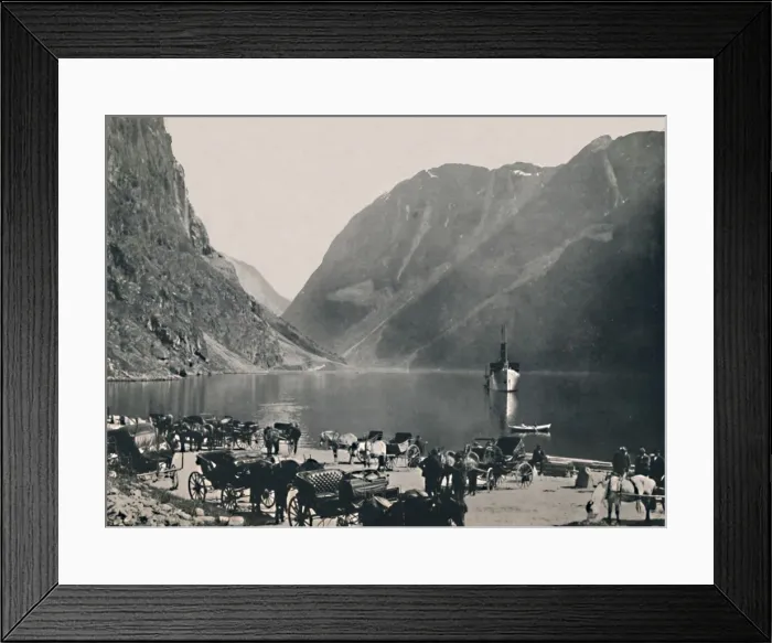 Framed Print : Gudvangen, Naeroyfjord, 1914. Creator: Unknown Framed Print : Gudvangen, Naeroyfjord, 1914. Creator: Unknown