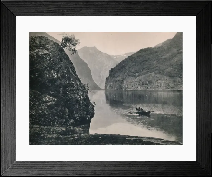 Framed Print : Naeroyfjord, 1914. Creator: Unknown Framed Print : Naeroyfjord, 1914. Creator: Unknown