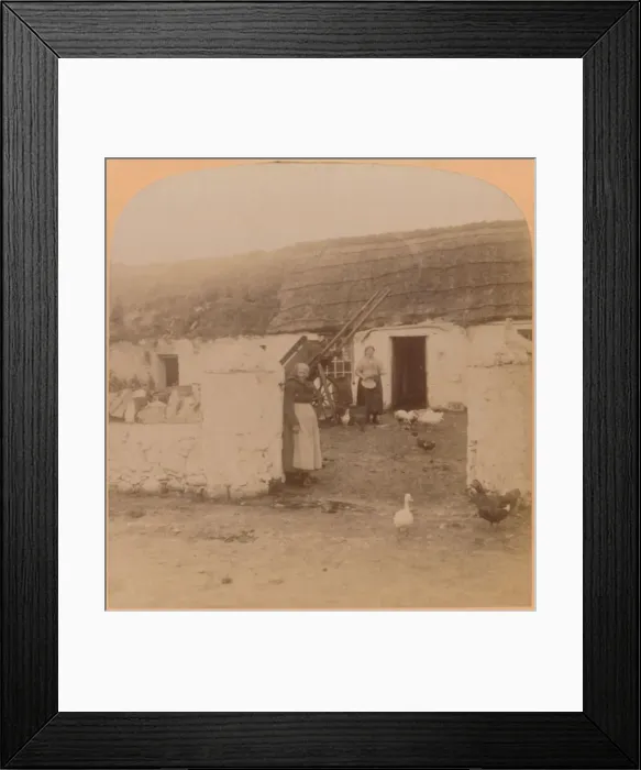 Framed Print : A Characteristic Home, Ballintoy Village, County Antrim, Ireland, 1900. Creator Framed Print : A Characteristic Home, Ballintoy Village, County Antrim, Ireland, 1900. Creator