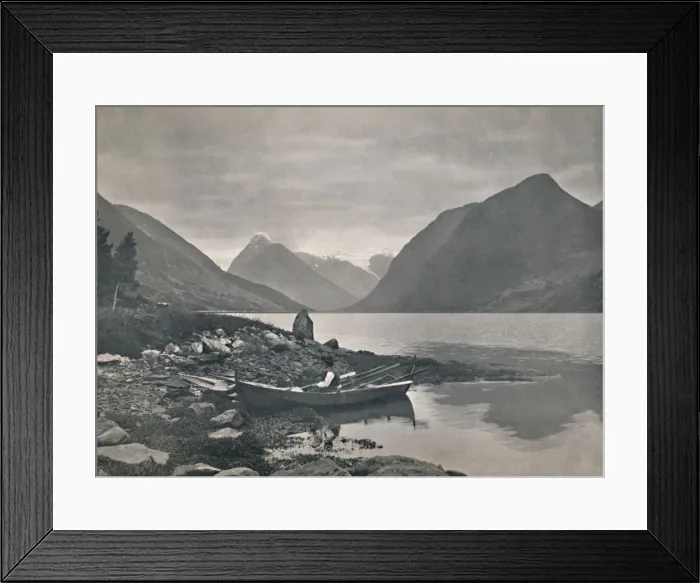 Framed Print : Fjaerlandsfjord, 1914. Creator: Unknown Framed Print : Fjaerlandsfjord, 1914. Creator: Unknown
