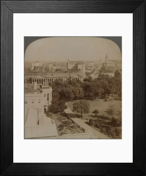Framed Print : From Navy Department... past the White House and Treasury, to Capitol, Washington, U Framed Print : From Navy Department... past the White House and Treasury, to Capitol, Washington, U