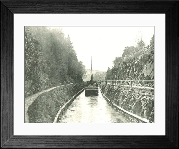 Framed Print : The Telemark Canal, heading towards Ulefoss, Norway, 1895. Creator: Axel Lindahl Framed Print : The Telemark Canal, heading towards Ulefoss, Norway, 1895. Creator: Axel Lindahl