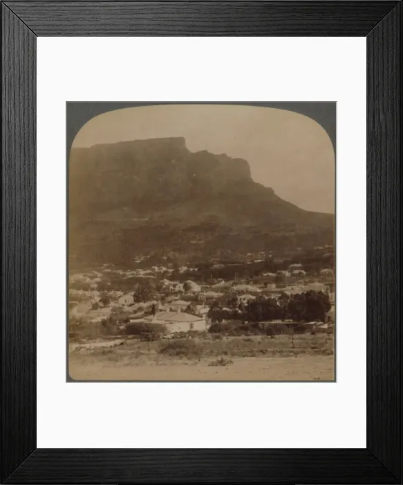 Framed Print : Cape Town and Table Mountain, west from foot of Signal Hill, South Africa, 1902 Framed Print : Cape Town and Table Mountain, west from foot of Signal Hill, South Africa, 1902