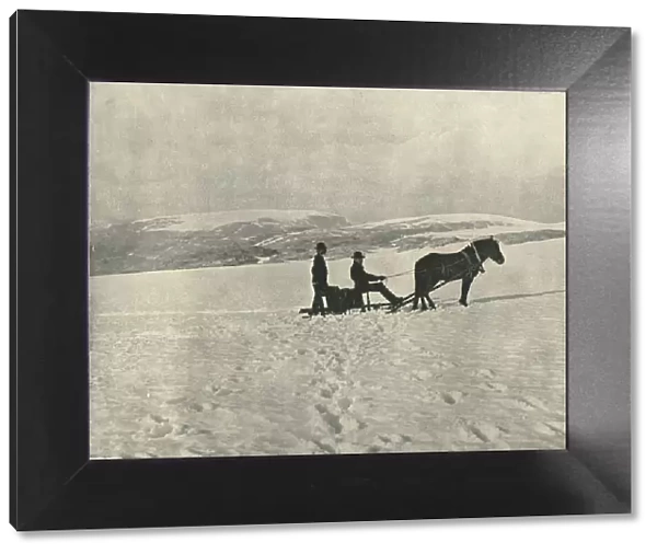 Sleighing over the Glacier, Folgefonna, Norway, 1895. Creator: Knud Knudsen