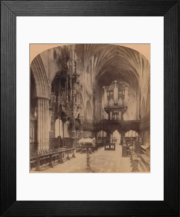 Framed Print : Interior of Exeter Cathedral, England, 1900. Creator: Underwood & Underwood Framed Print : Interior of Exeter Cathedral, England, 1900. Creator: Underwood & Underwood