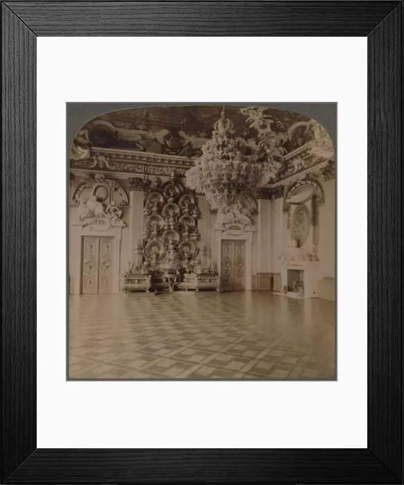 Framed Print : Throne Room, Royal Palace, Berlin, with-plate-laden sideboard and regal decorations Framed Print : Throne Room, Royal Palace, Berlin, with-plate-laden sideboard and regal decorations