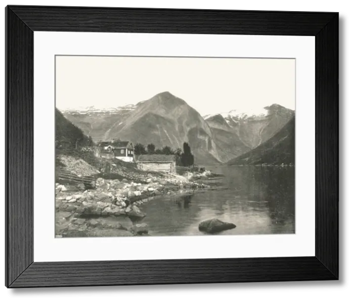 Framed Print : View on the Fjaerlandsfjorden, Sogn, Norway, 1895. Creator: Knud Knudsen Framed Print : View on the Fjaerlandsfjorden, Sogn, Norway, 1895. Creator: Knud Knudsen