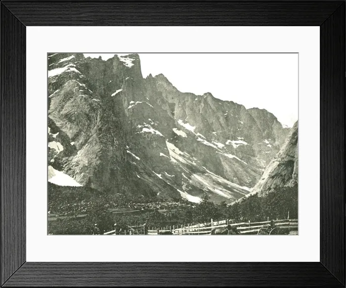 Framed Print : The Trolltindane mountains, Horgheim, Norway, 1895. Creator: Poulton & Co Framed Print : The Trolltindane mountains, Horgheim, Norway, 1895. Creator: Poulton & Co
