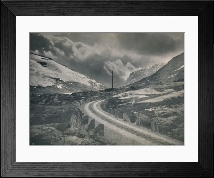 Framed Print : The mountain road Grotli - Stryn, 1914. Creator: Unknown Framed Print : The mountain road Grotli - Stryn, 1914. Creator: Unknown