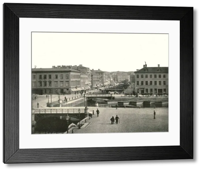 Framed Print : Gustav Adolfs torg and Ostra Hamngatan, Gothenburg, Sweden, 1895. Creator: Unknown Framed Print : Gustav Adolfs torg and Ostra Hamngatan, Gothenburg, Sweden, 1895. Creator: Unknown