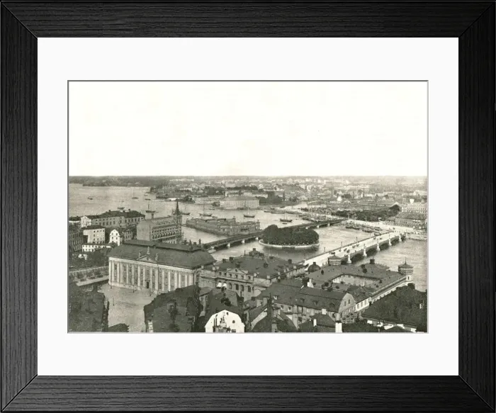 Framed Print : Panorama of Stockholm, Sweden, 1895. Creator: Axel Lindahl Framed Print : Panorama of Stockholm, Sweden, 1895. Creator: Axel Lindahl