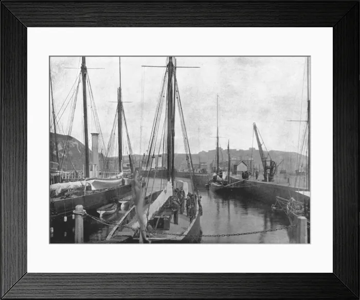 Framed Print : The Harbour, Dover, 1895. Creator: London Stereoscopic & Photographic Co Framed Print : The Harbour, Dover, 1895. Creator: London Stereoscopic & Photographic Co