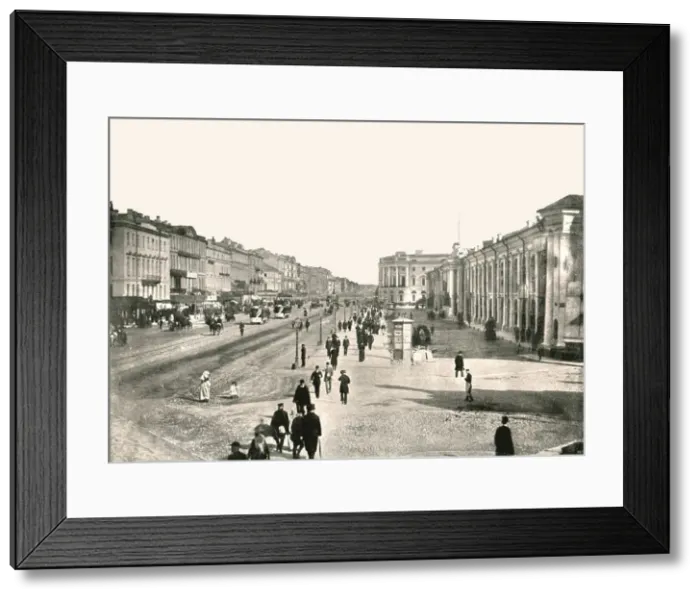 Framed Print : The Nevski Prospect, St Petersburg, Russia, 1895. Creator: Unknown Framed Print : The Nevski Prospect, St Petersburg, Russia, 1895. Creator: Unknown