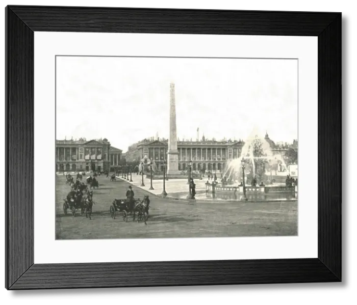 Framed Print : The Place de la Concorde, Paris, France, 1895. Creator: Unknown Framed Print : The Place de la Concorde, Paris, France, 1895. Creator: Unknown