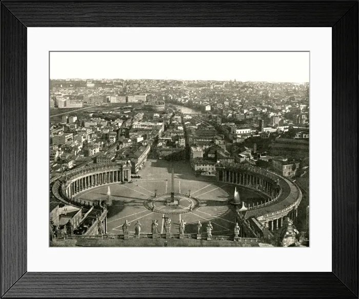 Framed Print : View from the dome of St Peters, Rome, Italy, 1895. Creator: W &s Ltd Framed Print : View from the dome of St Peters, Rome, Italy, 1895. Creator: W &s Ltd
